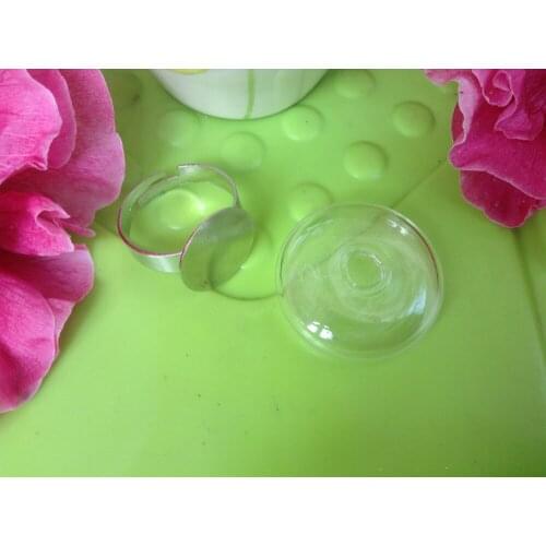 Free shipping !! 50sets 22MM Flat Bubble Liquid Rings,glass bubble rings,Glass Globe Bottle Rings,glass globe rings
