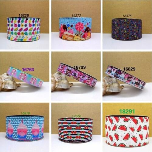 Free shipping 50 yard Pineapple printed grosgrain ribbon 16273