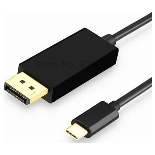 By dhl or ems 50pcs USB3.1 Type C to DP Display Port Adapter Support 4K Male to Male HDTV Converter Cable for Apple Macbook