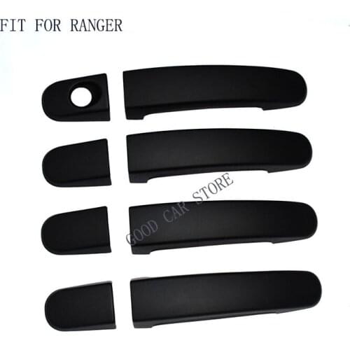 Black handle cover fit for RANGER 2012-2017 handle trim door handle cover ABS black cover red leetter for T6 T7 XLT