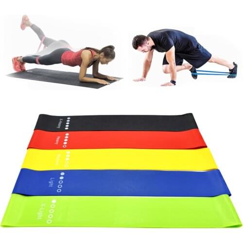 5pcs/Set Rubber Loop Resistance Bands Exercise Strength Yoga Crossfit Bands Fitness Gym Equipment Body Pilates Training Expander