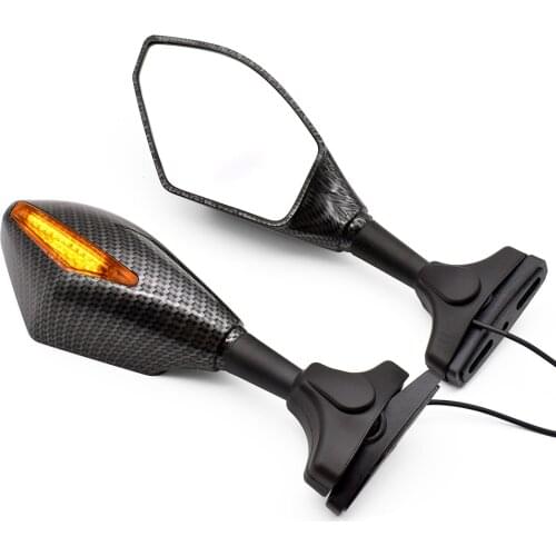 Motorcycle Mirror Motorbike Rearview Black Carbon Fiber Side Mirrors For Honda CB400SF CBR650R CB650R CB125R CBR900RR