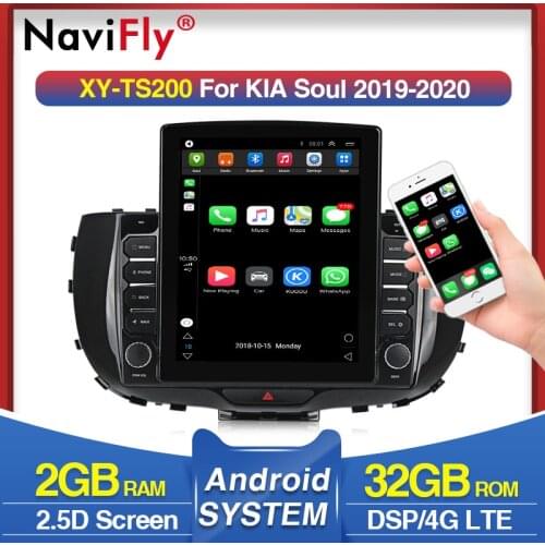 9.7‘’ Tesla 2.5D screen 2DIn DSP car Auto Radio Multimedia For KIA Soul 2019-2020 GPS navigation carplay SWC BT DVR functions