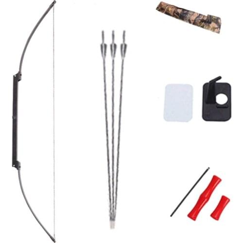 Outdoor Shooting Archery Hunting Arrow Set 40 Pounds Folding Bow 6 Arrows Archery Hunting Bow Handle Aluminum Alloy