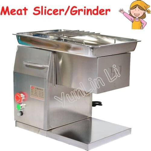 110V/220V Desktop Meat Slicer Stainless Steel Meat Grinder Food Processor Meat Cutting Machine QX
