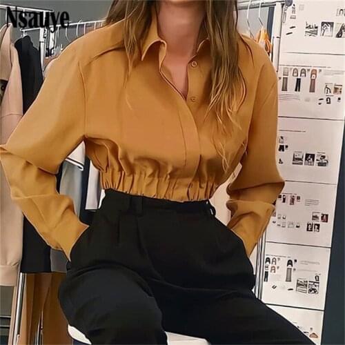 NSAUYE Collar Blouses