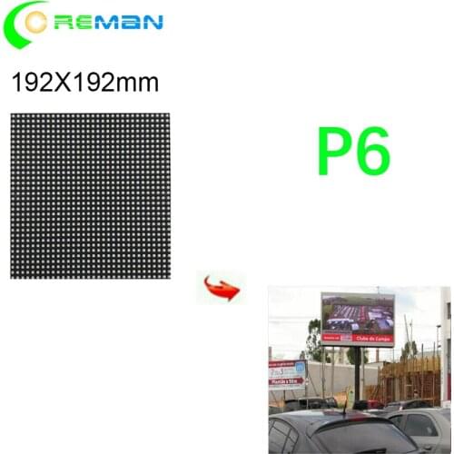 P6 Outdoor RGB SMD LED Module 192*192mm 32*32pixels for full color LED display Scrolling message LED sign P6 RGB SMD LED module