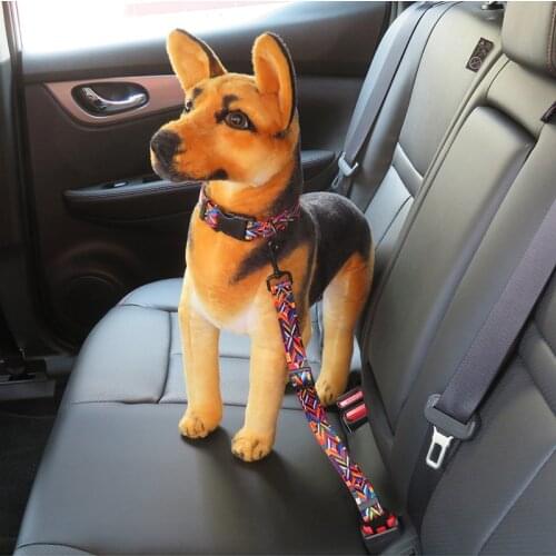 Printed Dog Pet Leash Cat Car Safety Belt Adjustable Chihuahua Straps Rope For Small Medium Puppy Teddy Bulldog Travel Leads