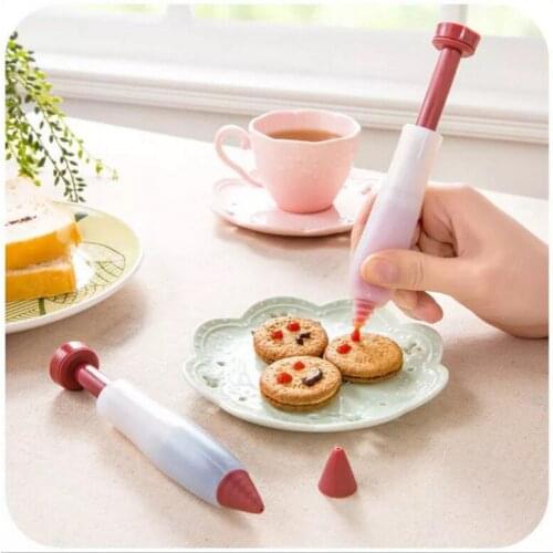 Graffiti Pen Milking Butter Gun Baking Tool Food Grade Silica Gel Chocolate Jam Writing and Mounting Pen Cake