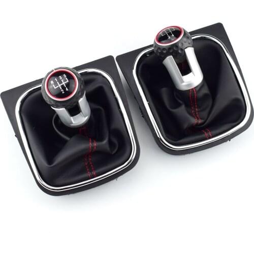 For VW Golf 5 MK5 R32 GTI GTD 2004 2005 2006 2007 2008 2009 New 5 /6 Speed Car Gear Stick Level Shift Knob With Leather Boot