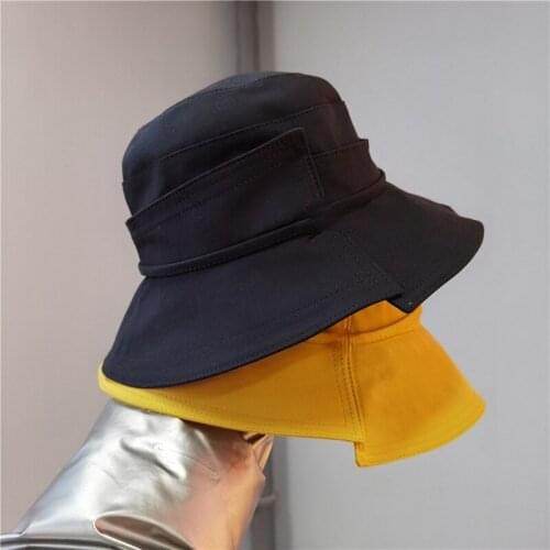 Big Brimmed Hat Fisherman The Split Japanese Tide Retro Sunbathe Hats Tide for Women