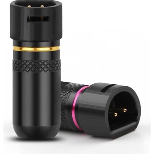 Minijack Earphone Pin For IE8 IE80 IE8I Audio Jack Headset Upgrade Plug Gold Plated Soldering Headphone Metal Wire Connector