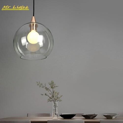 Modern LED Glass Pendant Lights Lighting Living Room Bedroom Restaurant Pendant Lamp Nordic Home Decor Hanging Lamps Luminaries