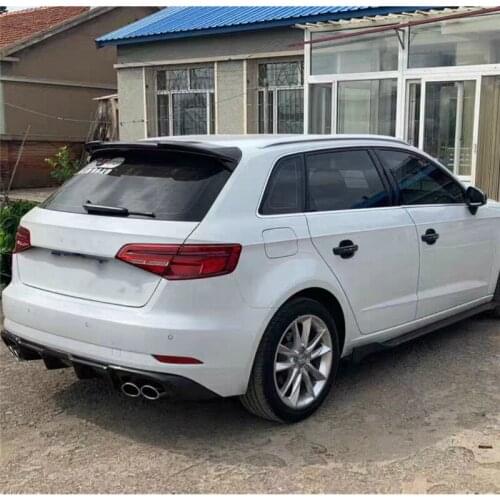 For Audi A3 Hatchback 2014-2019 high quality ABS Plastic Unpainted Color Rear Spoiler Wing Trunk Lid Cover Car Styling