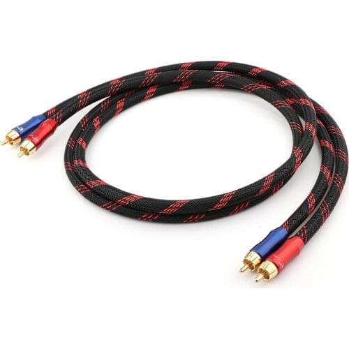 YTER OCC copper hi-end RCA Cable High-performance Premium Hi-Fi Audio rca to rca cable RCA male to male extension cable cord