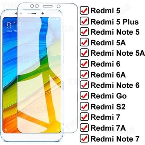 9D Full Protective Glass For Xiaomi Redmi 5 Plus 5A 6 6A S2 Go 7A Tempered Screen Protector For Redmi Note 5 5A 7 Pro Glass Film