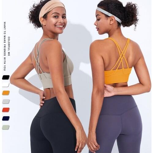 UA-ROCK Sexy Back Cross Running Shockproof Sports Bras Women Gym High Quality Fabric Fitness Quick Dry Yoga Bra Vest Push Up Bra