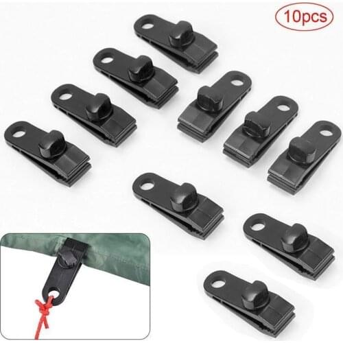 Fixed Plastic Clip For Outdoor Tent Hook Plastic Windproof Clamp Set Survival Grommet Tent Clips Buckle Awning Tarp Fixed