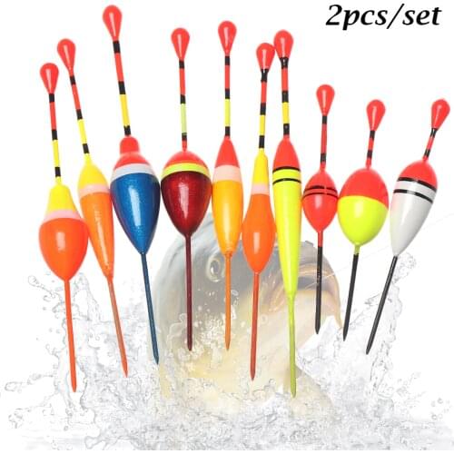 2PCS Ice Fishing Floats Set Buoy Bobber Fishing Light Stick Floats Fluctuate float buoy For Fishing Accessories Assorted Sizes
