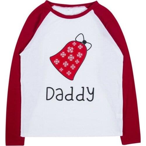 2019 Brand Xmas Kids Adult Family Matching Mom Dad Baby Print Long Sleeve Shirt Tops Christmas Pajamas 1Pcs Sleepwear Nightwear