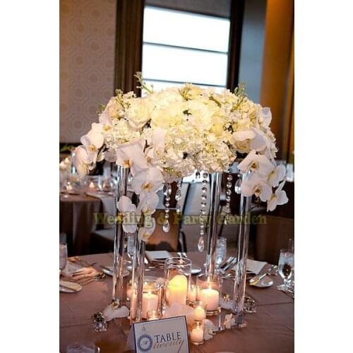 40cm Tall Flower Stand Wedding Crystal Table Centerpiece Square Table center piece Wedding Decoration