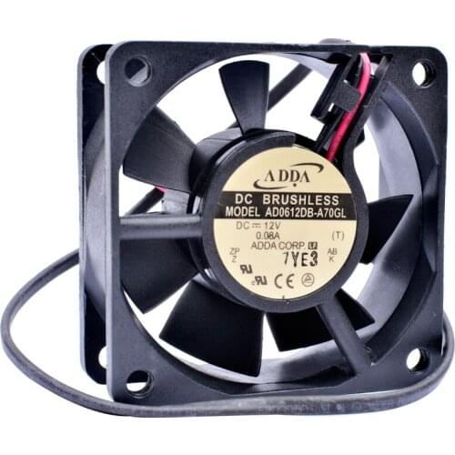 AD0612DB-A70GL 60mm fan 6cm 6025 60x60x25mm DC12V 0.08A Double ball silent cooling fan suitable for power supply