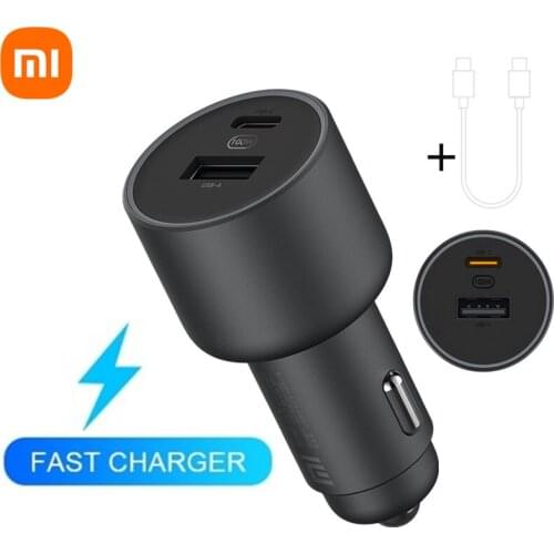 Xiaomi Car Charger 100W QC 5V 3A Fast Charging USB-A USB-C Dual Port Output USB Wireless For iPhone Samsung Huawei Xiaomi phone