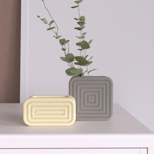 Concrete Flowerpot Silicone Mold Cement Plaster Decoration Potted flower Vase Silicon Molds