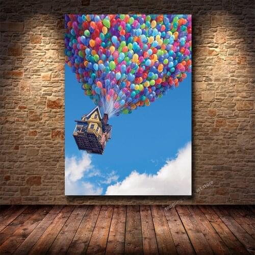 Disney Up Artwork Canvas Poster Painting Canvas Painting Wall Art Up Movie Wall Decor Gift Movie Wall Decoration Baby Girl Room