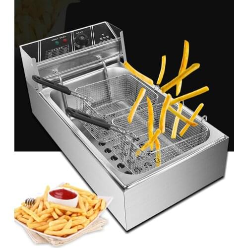 Electric Deep Fryers Oil fryer commercial single - cylinder electric frying pan Fried chicken in the fry potato fryin NEW
