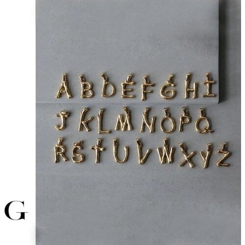 GHIDBK Stainless Steel A-Z Alphabets Initials Letters Charms Pendants Fashion Jewelry Wholesale