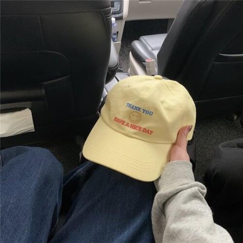 Cap for Women Creamy Yellow Baseball Hat Women Spring/summer Fashion Sun Hat Ins Style Cap