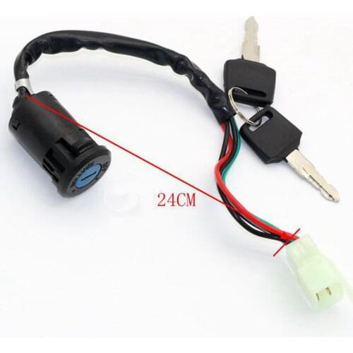 Key Ignition Start Switch 50cc 110cc 125cc 250cc Scooter Pit Bike ATV 4-Wire