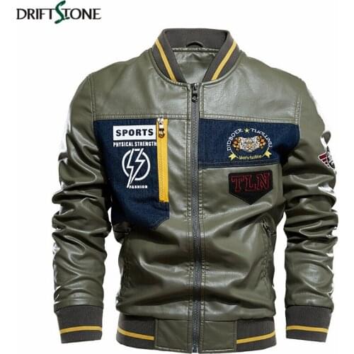 Men Winter Thick Warm PU Leather Bomber Tactical Jacket Casual Jacket Mens Autumn Motorcycle Male Military Outwear Coats