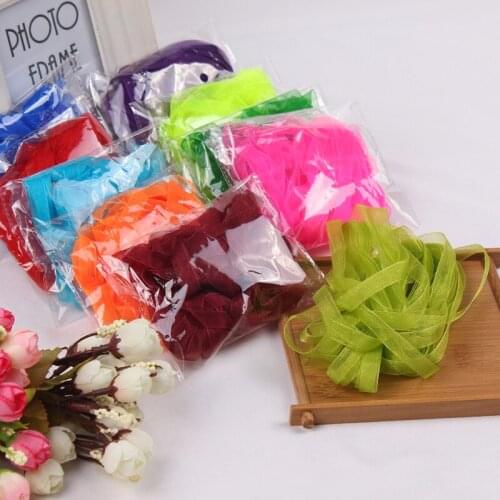 New (10 meters/lot) 3/8'' 10mm Single Face Organza Ribbon Decorative Gift Packing Wedding Crafts Christmas DIY Handmade Ribbons