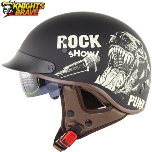 SOMAN Motorcycle Helmet Vintage Retro Open Face Casco Moto Men Women Motorbike Racing Riding Helmet Motorcycle Accessories