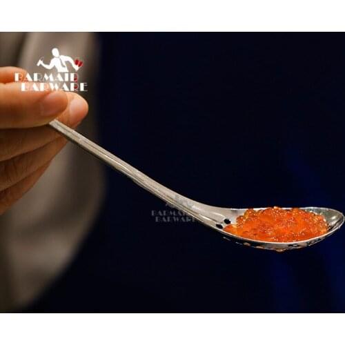 Stainless Steel Spherification Spoon Molecular Mixologist Slotted Bar Spoons