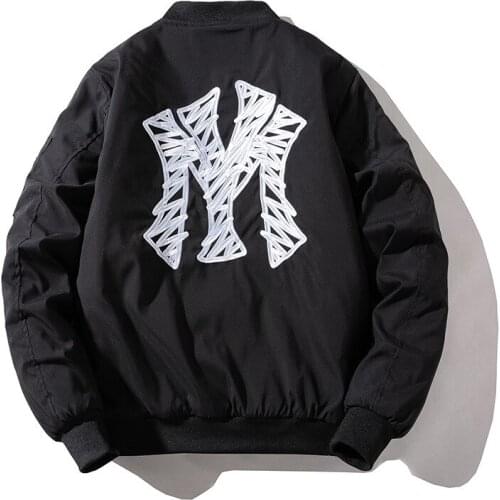 2021 New Autumn and winter new nymlb baseball suit mens embroidered jacket pilot coat