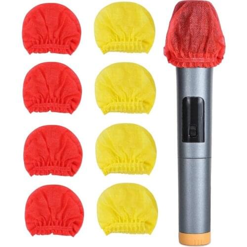 120pcs Disposable Microphone Cover Non-Woven Handheld Microphone Protective Cap for Recording Room Karaoke Microphone Accessorie