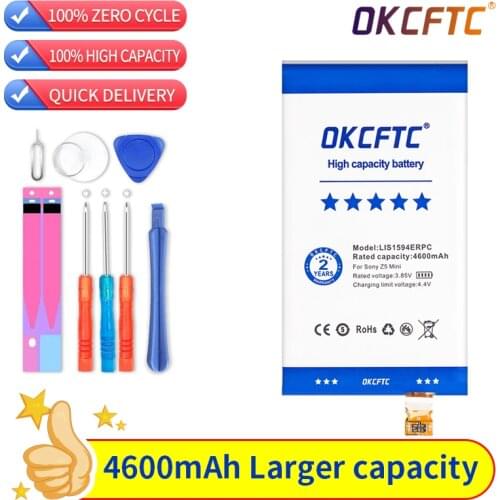 Original Replacement Battery For SONY Xperia Z5C Z5 mini E5823 z5 compact LIS1594ERPC Genuine Phone Battery 4600mAh