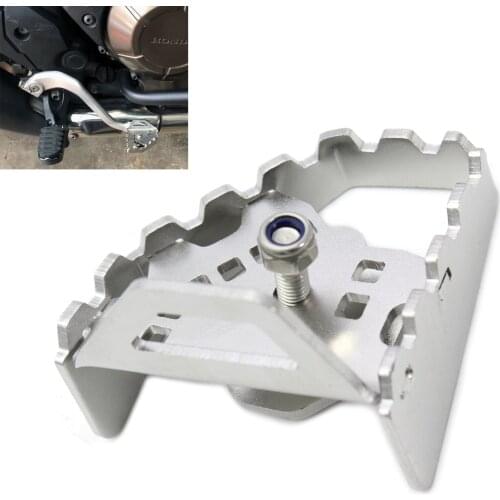 Motorcycle Foot Peg Extension Silver Aluminum Rear Brake Lever Pedal Enlarge For HONDA CRF1000L 2014 2015 2016 2017 2018 2019