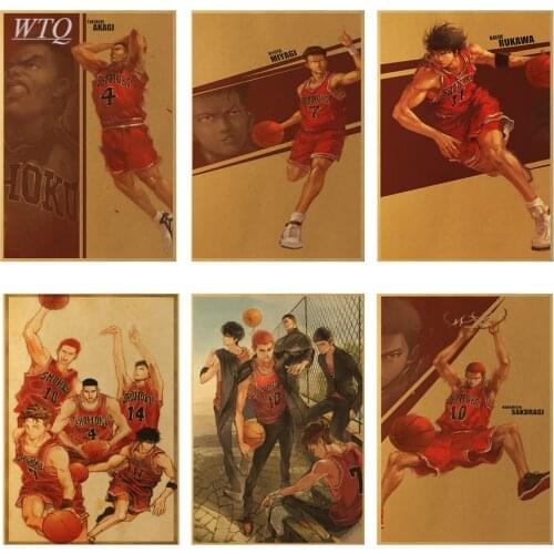 Canvas Painting Japan Anime Slam Dunk Anime Posters Retro Poster Wall Posters Wall Art Home Decor Photos for Childrens Room