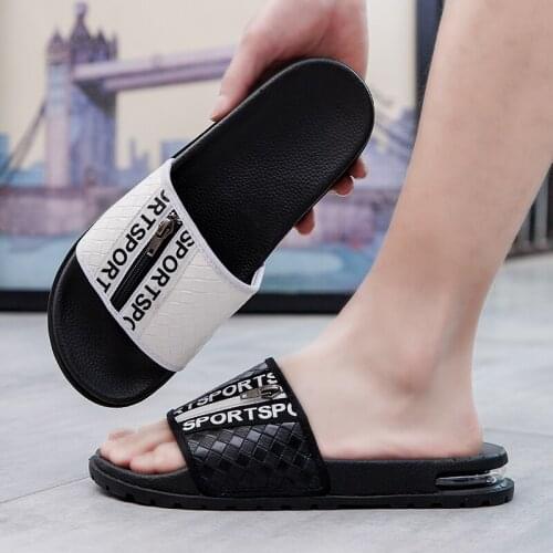 Classic Men slippers High quality soft bottom flip-flops Summer male Sandals PU leather non-slip fashion casual shoes size 39-45