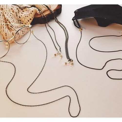 Mask Rope Chain Anti-lost Mask Holder Non-slip Glasses Lanyard Electrophoresis Black Necklace Extension Lanyard Home Supplies