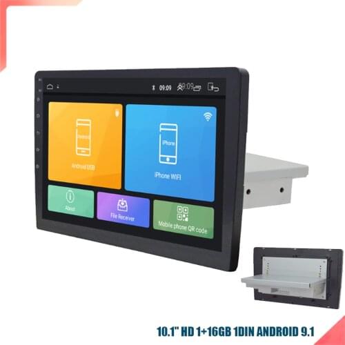 10.1" 1080P Universal Android 8.1 Touch Screen Quad-core RAM 1GB ROM 16GB Car Stereo Radio Adjustable GPS Wifi Mirror Link