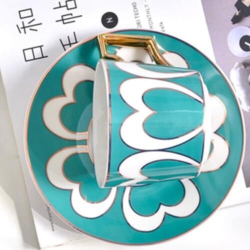 High Quality Bone Porcelain Coffee Cups Vintage Ceramic Cups On-glazed Advanced Tea Cups And Saucers Sets Luxury Gifts