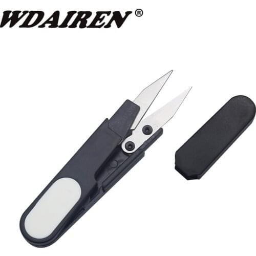 1Pcs Multifunctional Stainless Steel Fishing Scissors with Cover Portable Fishing Line Cutter Fish Tackle Tool GJ-239