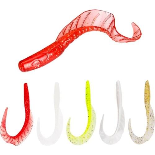 10PCS Texas Fishing Group Silicone Tail Soft Bait 6cm/7cm/8.5cm Three Gram Weight Luminous Simulation Bait
