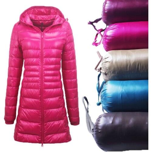 2021 Fashion women casual hooded cocoon puffer coat ultra light essential puffer jacket packable plus size womens down jacket