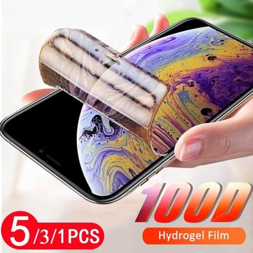 5/3/1Pcs soft full cover for iphone x xr xs 11 pro max SE hydrogel film protective 6 7 8 plus Not Glass phone screen protector